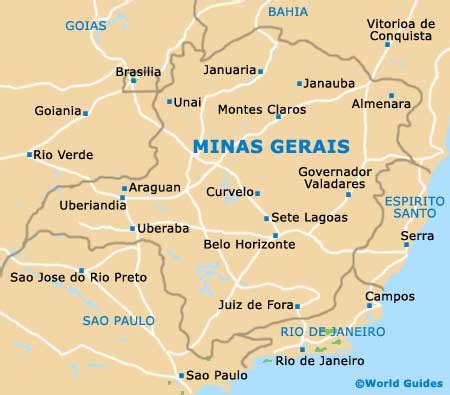 minas gerais brazil map
